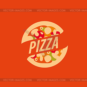 Pizza logo - vector image