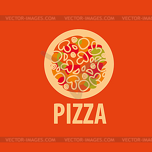 Pizza logo - vector image