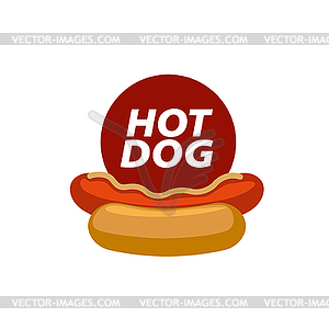 Logo hot dog - vector clipart / vector image