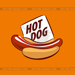 Logo hot dog - vector image