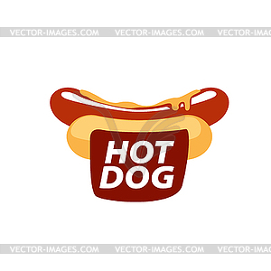 Логотип хот-дог - иллюстрация в векторном формате