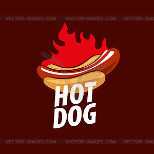 Логотип хот-дог - клипарт в векторном формате