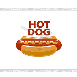 Logo hot dog - vector clipart / vector image