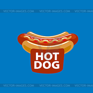 Logo hot dog - vector image