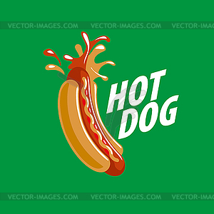 Logo hot dog - vector clipart