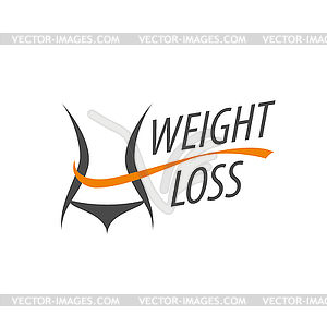 Weight loss logo - vector clipart