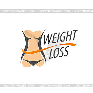 Weight loss logo - color vector clipart