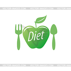 Logo for diet - royalty-free vector image