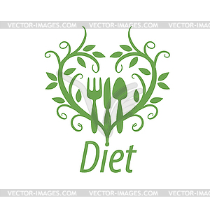 Logo for diet - vector clip art