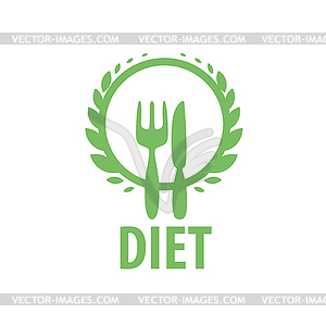 Логотип для диеты - цветной векторный клипарт
