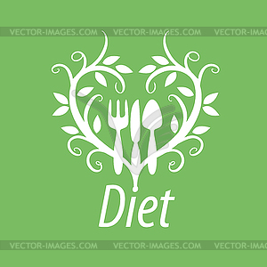 Logo for diet - vector image