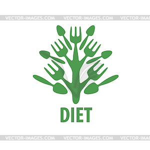Logo for diet - vector image