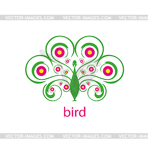 Bird logo - color vector clipart