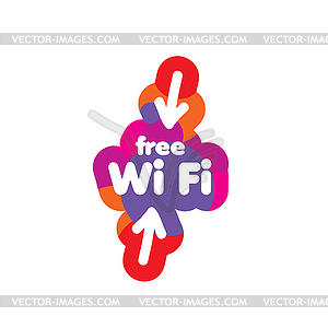 Logo network - vector clipart / vector image