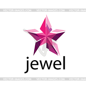 Logo jewel - color vector clipart