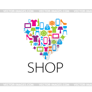 Logo shop - vector image