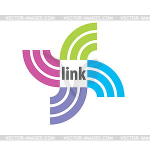 Logo network - vector image