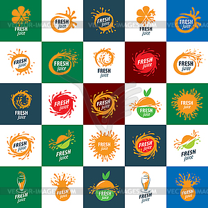 Juice splash sign - vector clipart