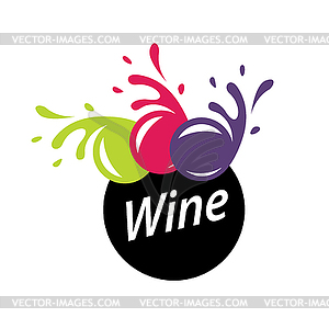 Bunch of grapes for wine logo - vector image