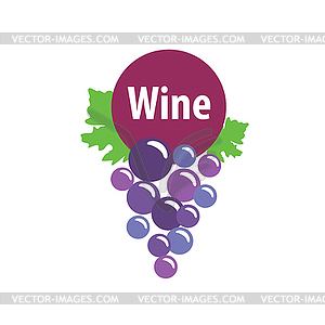 Bunch of grapes for wine logo - vector clip art