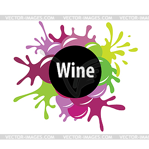 Bunch of grapes for wine logo - vector image