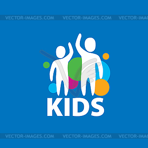 Логотип дети - векторный графический клипарт
