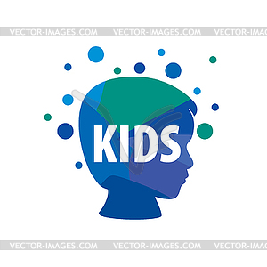 Logo kids - vector image