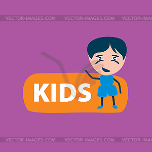 Logo kids - vector image