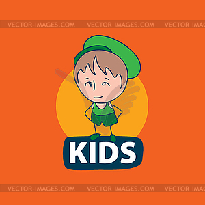 Logo kids - vector clipart