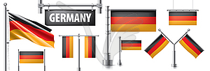 Set of national flag of Germany in various - vector clipart