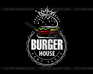 Бургер логотип - векторное изображение