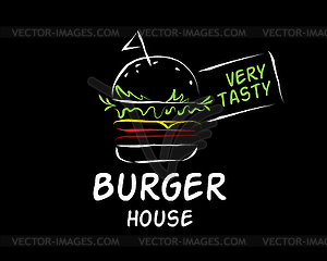 Burger logo - vector image