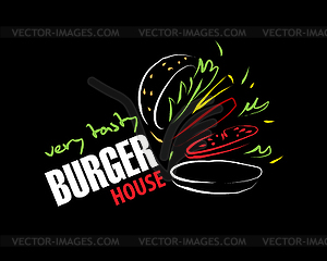 Burger logo - vector clip art