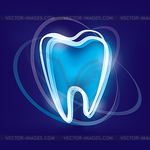 Tooth protection abstract symbol - stock vector clipart