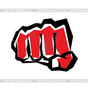 Fist stylized symbol, revolution concept - vector clip art