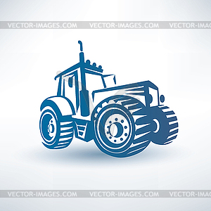 Modern traktor symbol - vector clipart