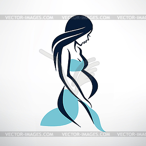 Pregnant woman symbol - vector image