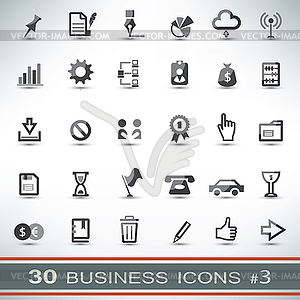 30 business icons set - vector clip art