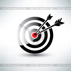 Target symbol, business icon concept - vector clipart