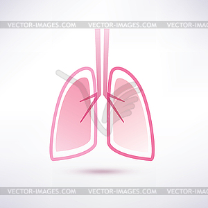 Lungs symbol - color vector clipart
