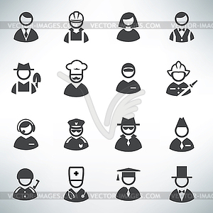 Profession icons set - vector image