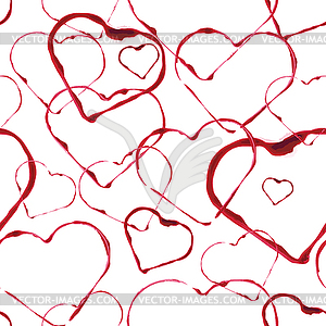 Abstract seamless background, watercolors heart - vector clip art