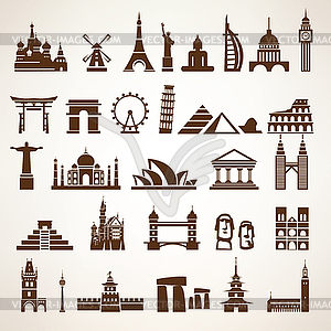 world famous places clipart