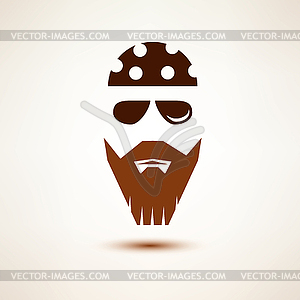 Biker or rocker symbol, stylized icon - vector EPS clipart