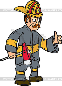 firefighter axe vector