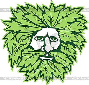 Green Man Передняя - стоковый клипарт