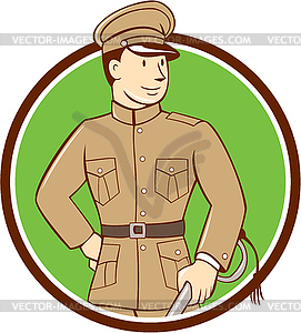 Первая мировая война британский офицер Круг Мультяшный - изображение в векторе