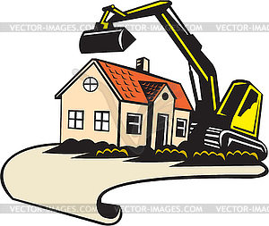 House Demolition Building Removal - vector EPS clipart