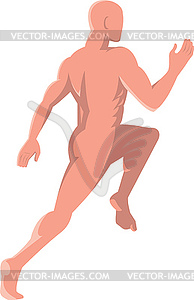 Male Human Anatomy Running - vector clipart