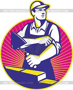 Mason Masonry Construction Worker Trowel - vector clipart